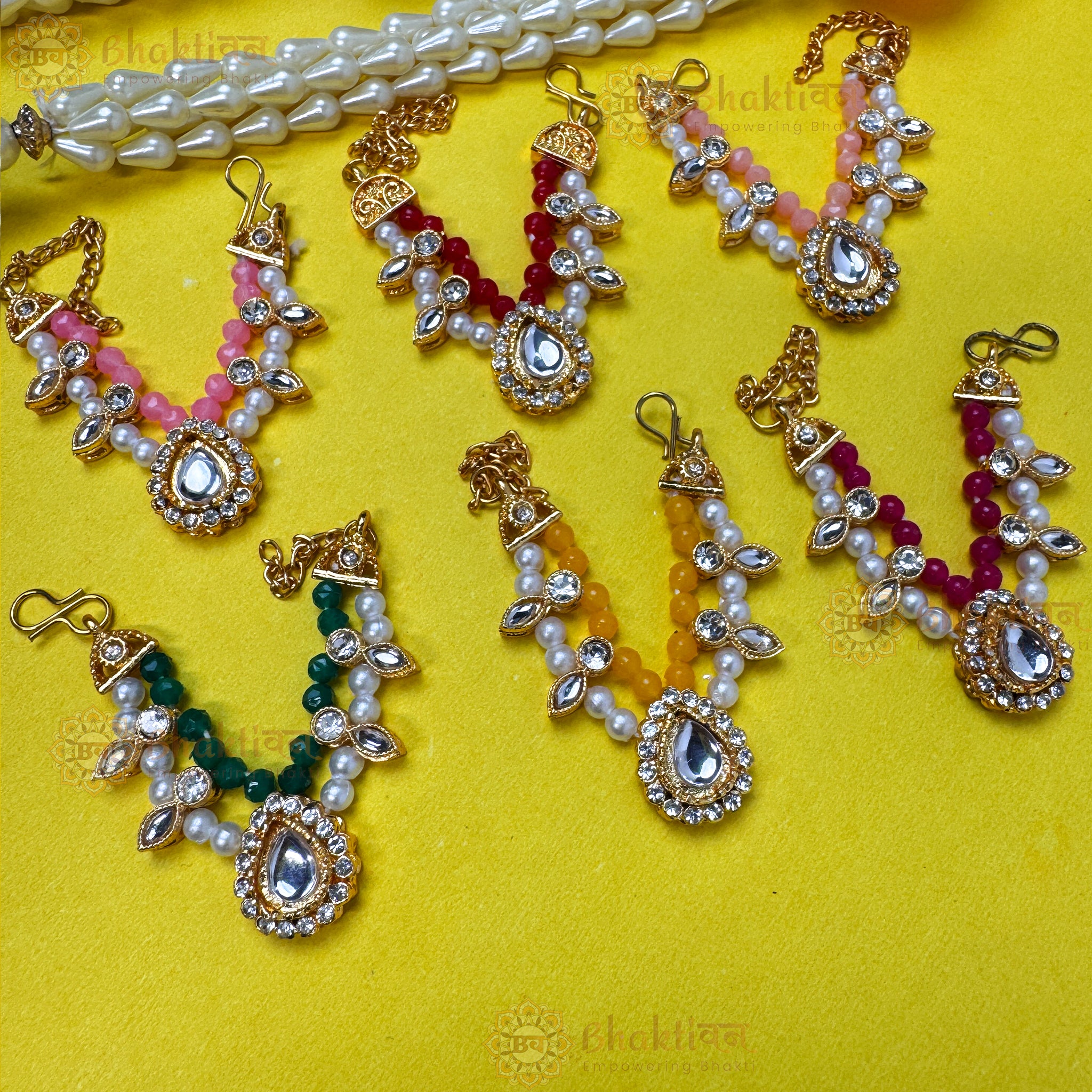 Colorful stone necklace for ladoo gopal ji