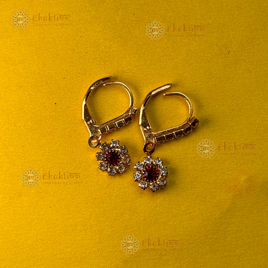 Colorful stone earrings