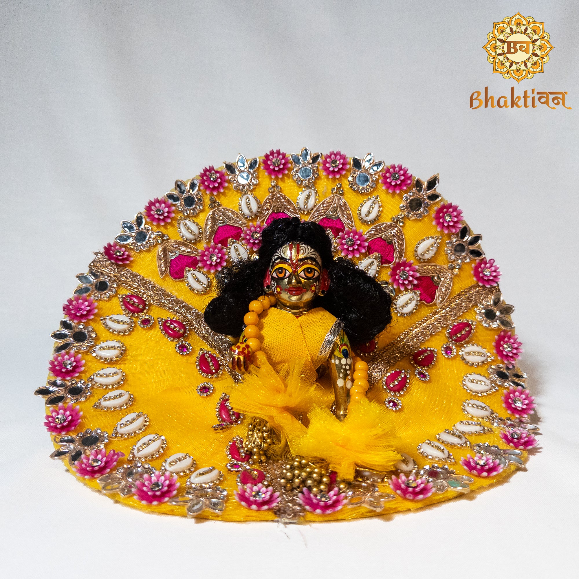 Yellow Rani Stone Adorned Attire