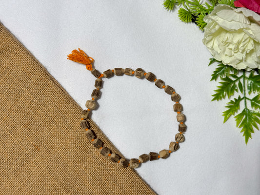 307- Pure Tulsi Jap Mala 27 raw beads