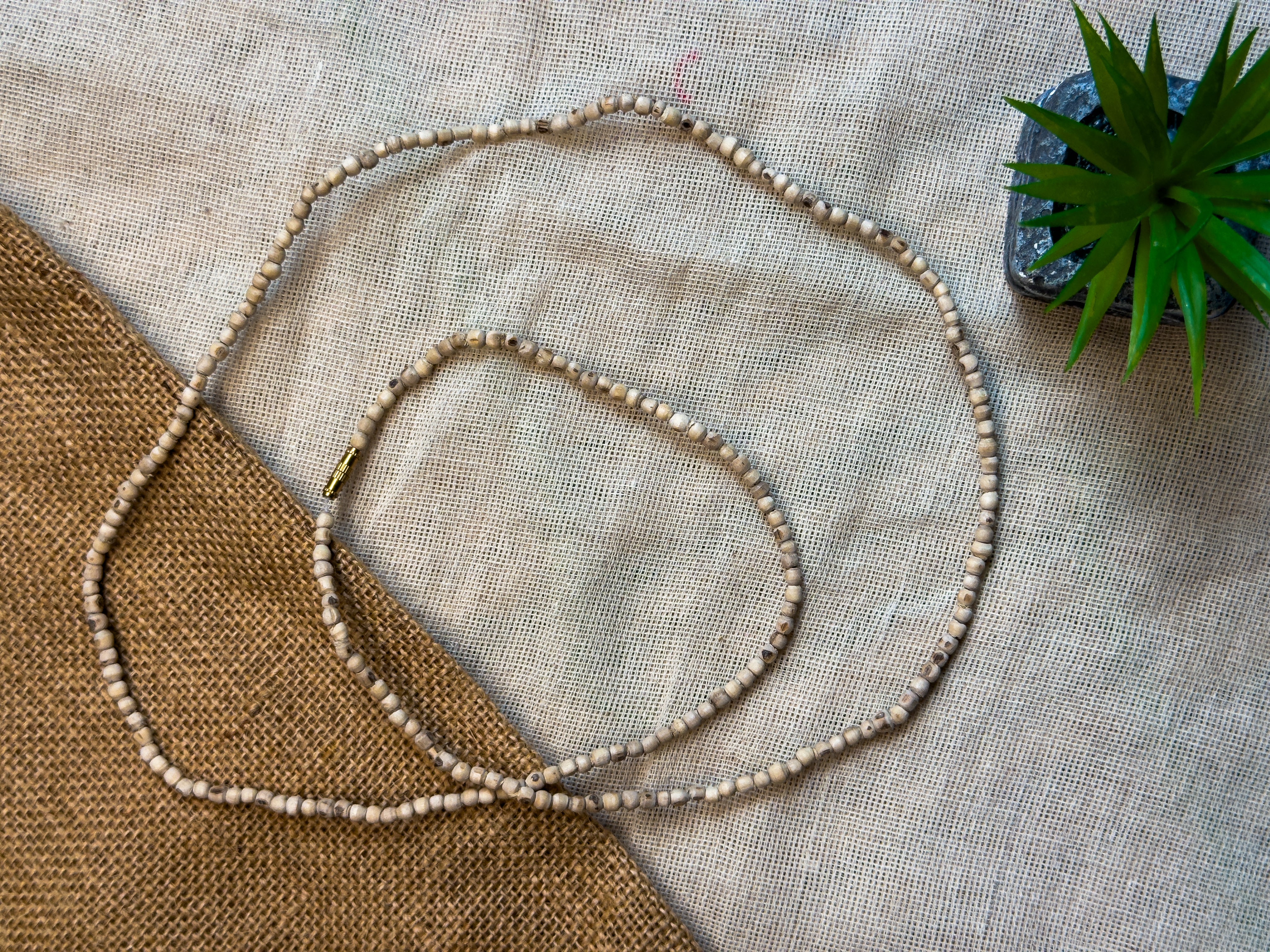 208- Pure Tulsi round beads 2 rounds Mala