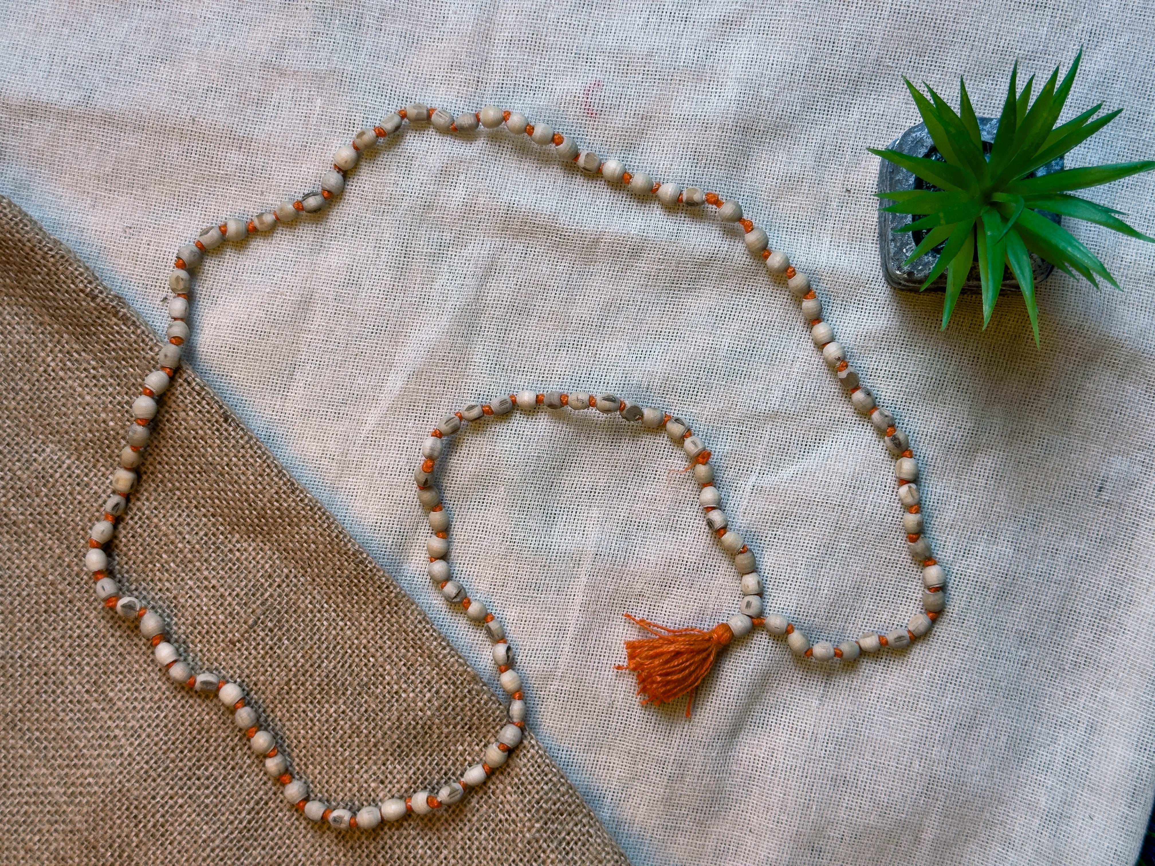 302- Pure Tulsi Jap Mala 180 Refined Small Beads