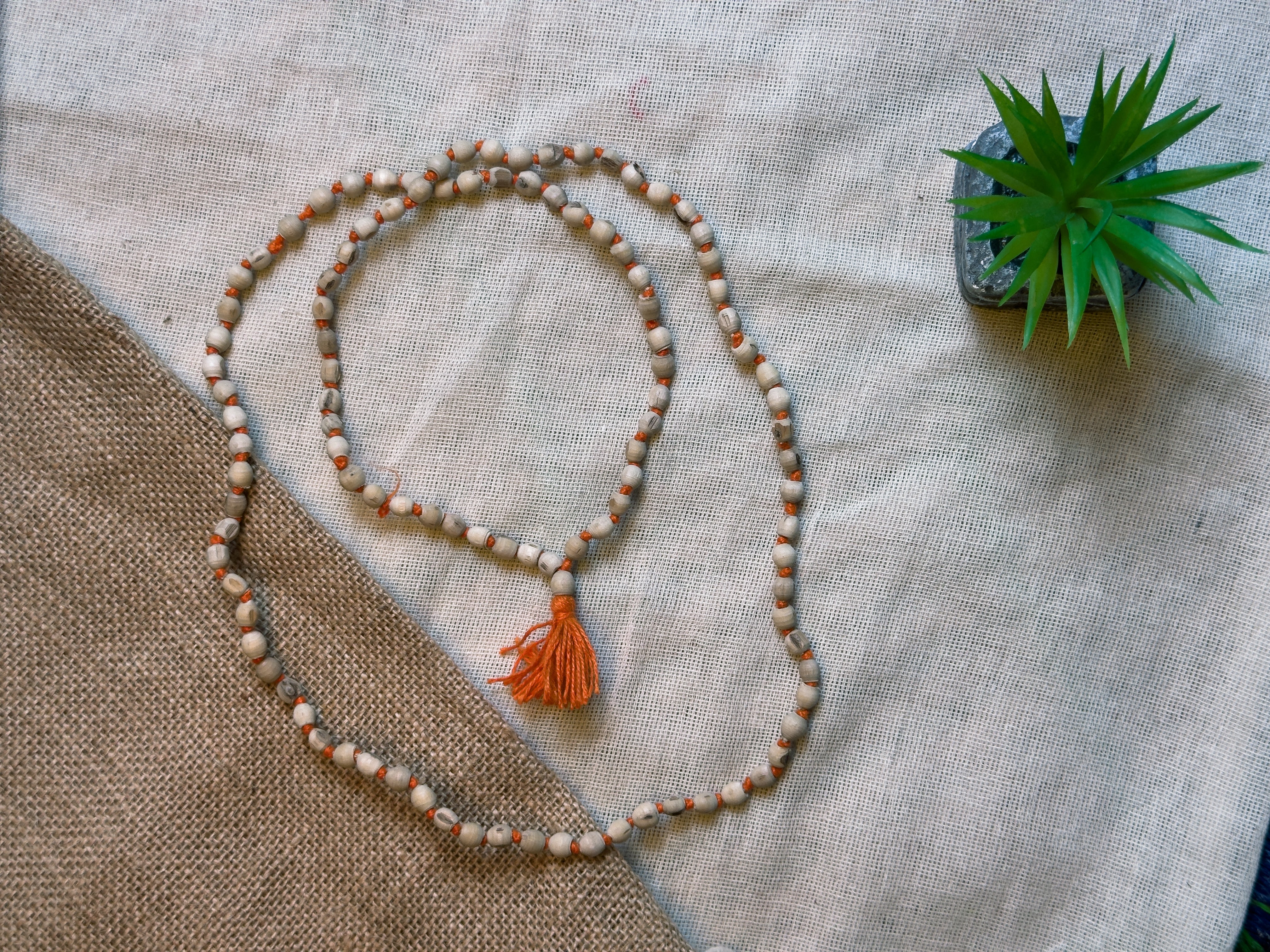 302- Pure Tulsi Jap Mala 180 Refined Small Beads