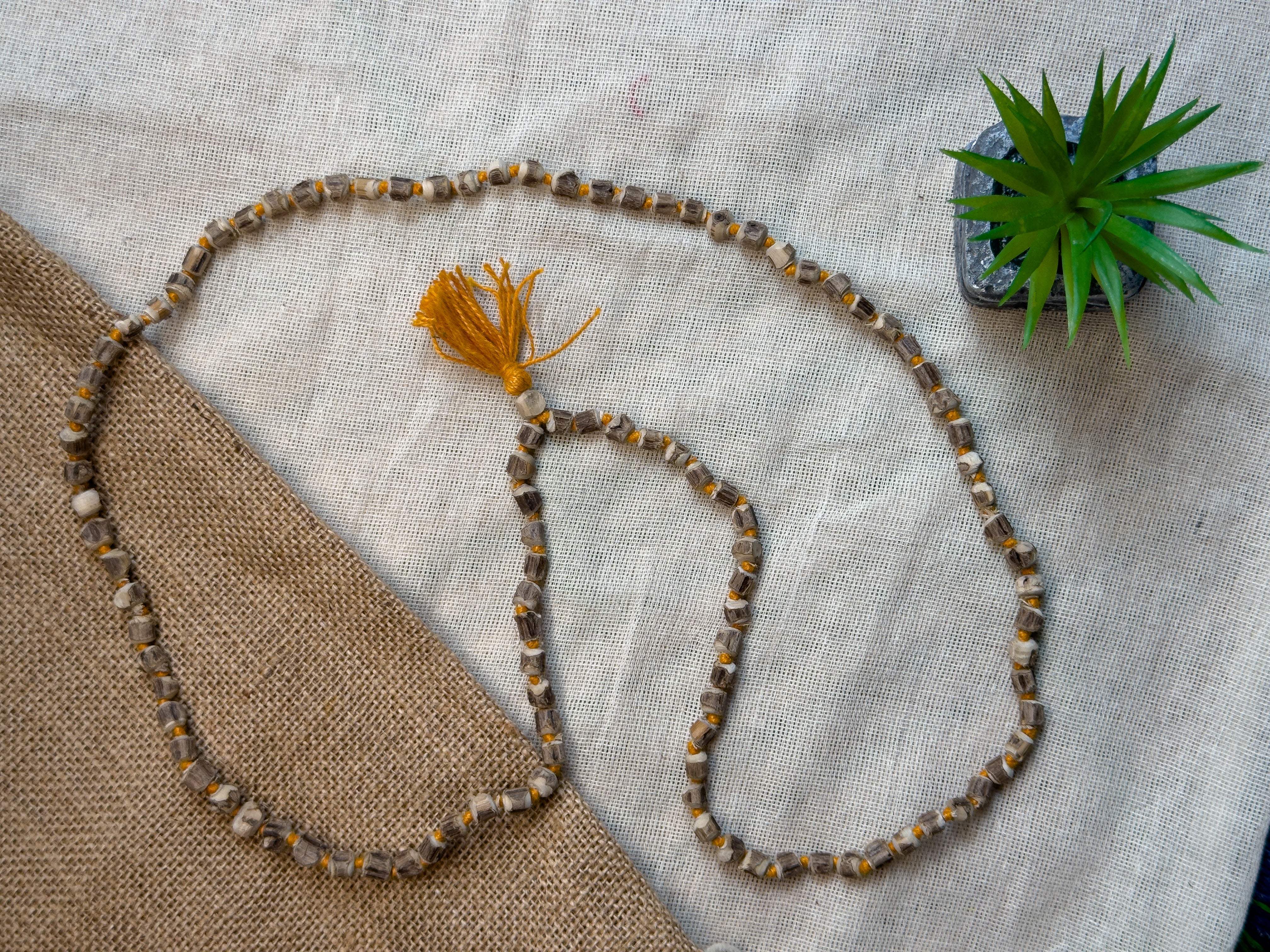 301- Pure Tulsi Jap Mala 108 raw beads