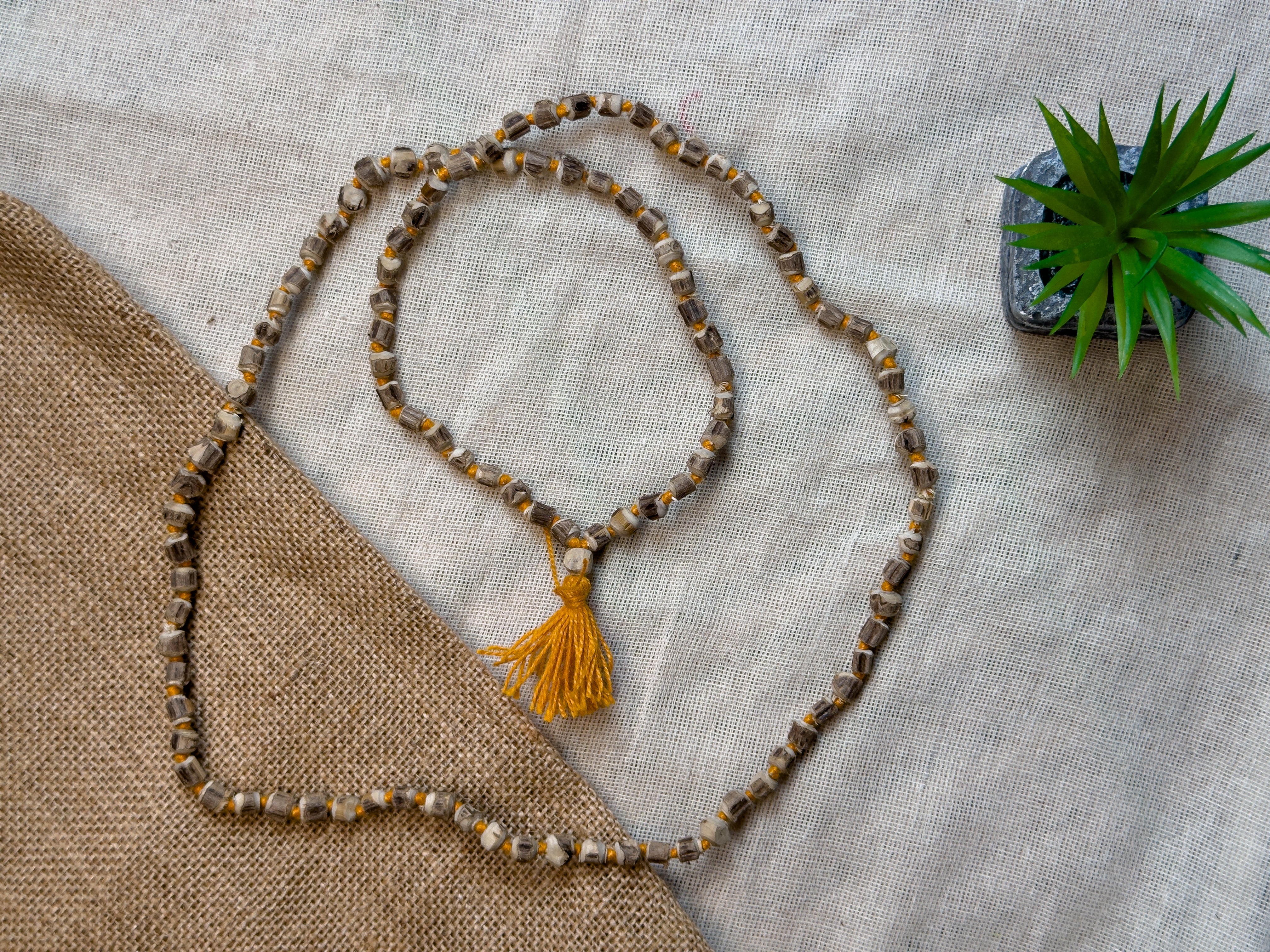 301- Pure Tulsi Jap Mala 108 raw beads