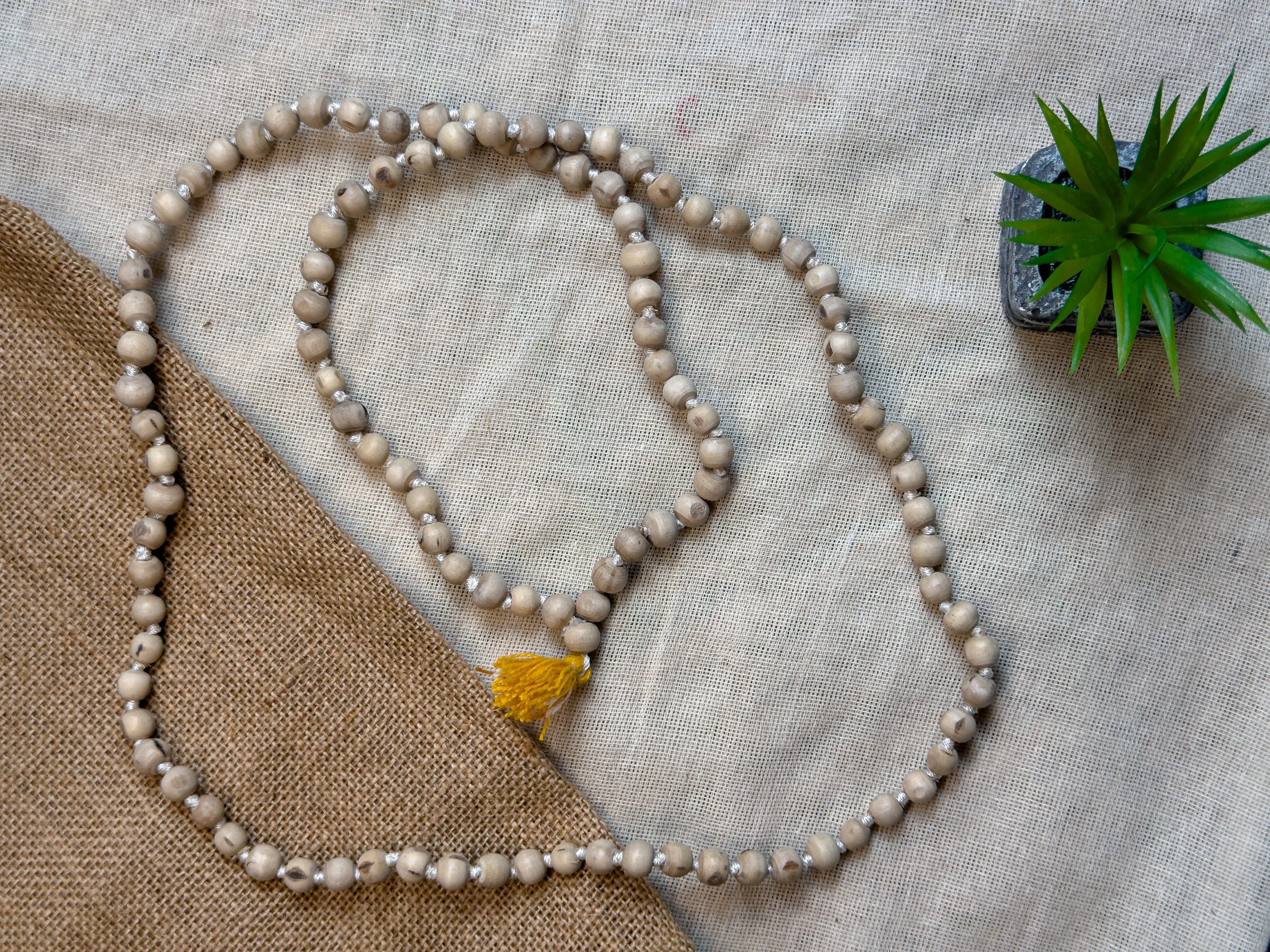 304- Pure Tulsi Jap Mala 108 Refined large beads