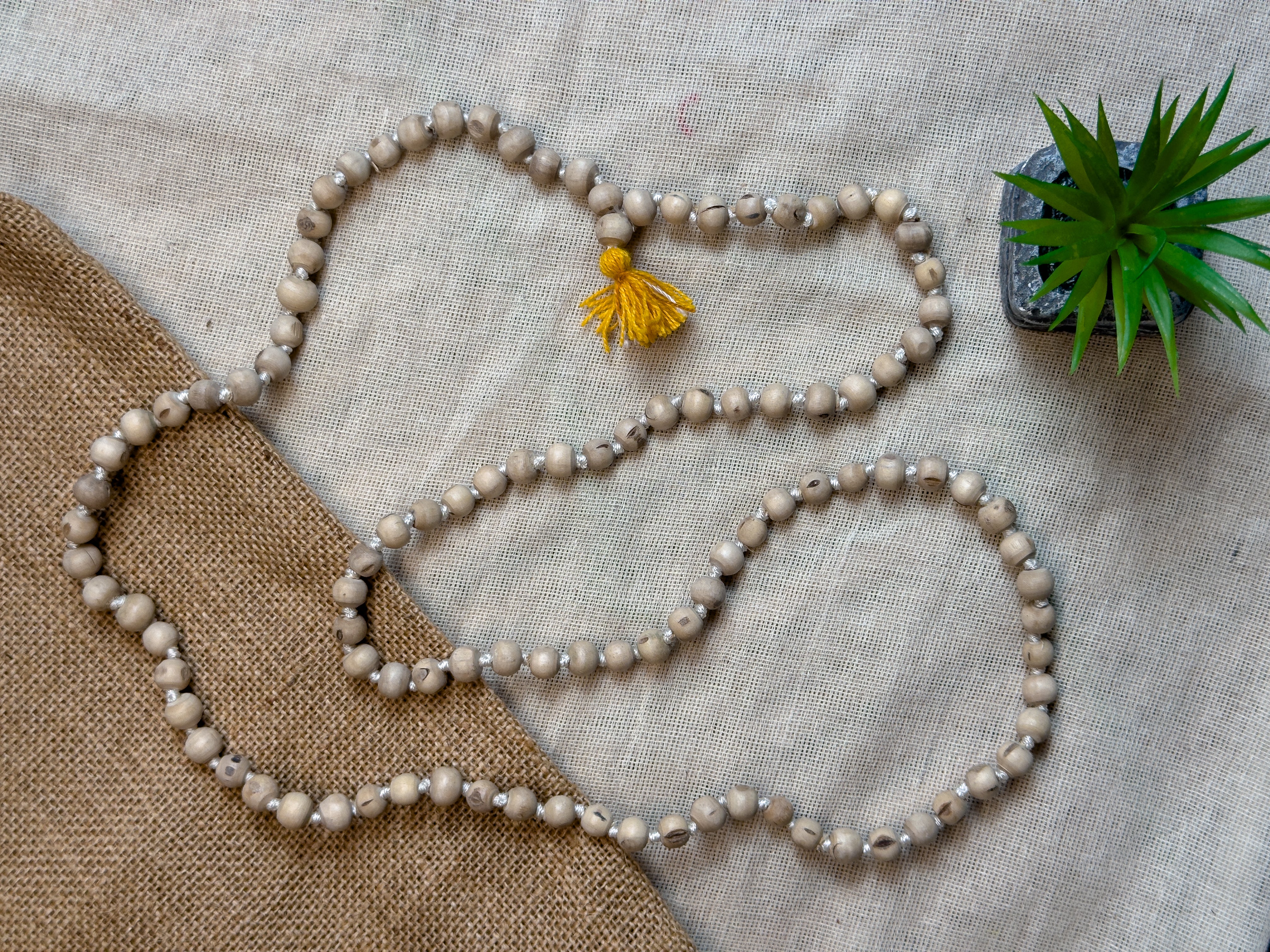 304- Pure Tulsi Jap Mala 108 Refined large beads